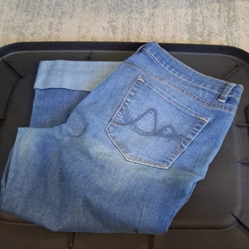 New York & Company Light Blue Cropped Jeans